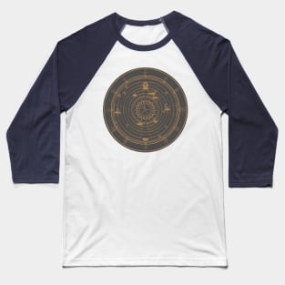 Solar System gold black Baseball T-Shirt